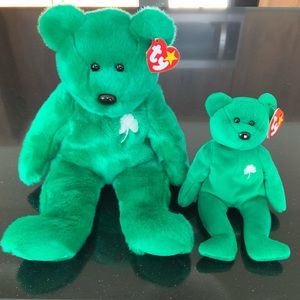 Erin Ty Beanie baby with Erin Ty Beanie Buddie
